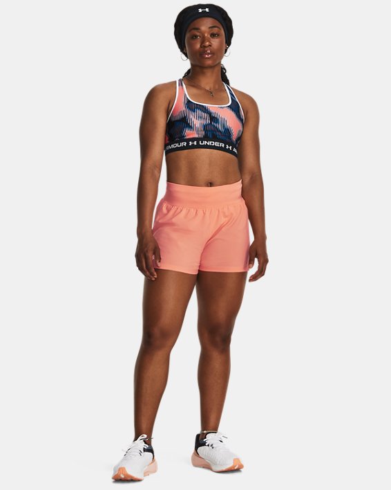 Women's UA Run Stamina 3'' Shorts, Pink, pdpMainDesktop image number 2